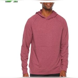 Xersion Men's Hoodie for Men Stretchy Soft Burgundy XL